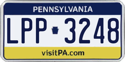 PA license plate LPP3248