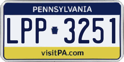 PA license plate LPP3251