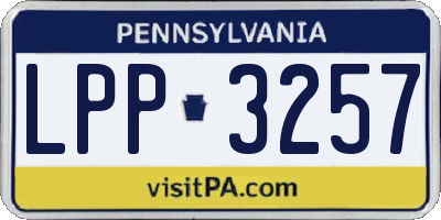 PA license plate LPP3257