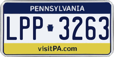 PA license plate LPP3263