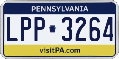 PA license plate LPP3264