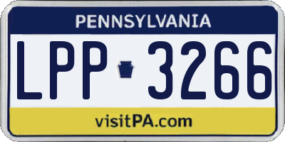 PA license plate LPP3266