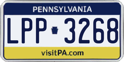 PA license plate LPP3268