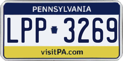 PA license plate LPP3269