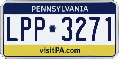 PA license plate LPP3271
