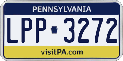 PA license plate LPP3272