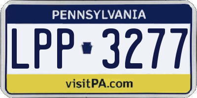 PA license plate LPP3277