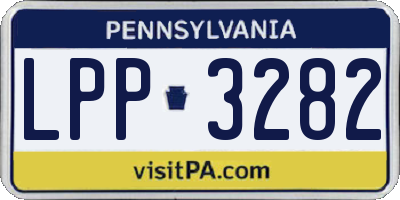 PA license plate LPP3282