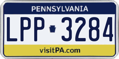 PA license plate LPP3284