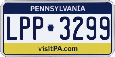 PA license plate LPP3299
