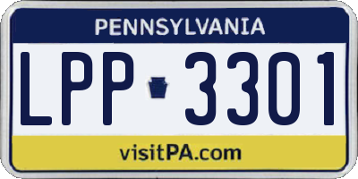 PA license plate LPP3301