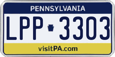 PA license plate LPP3303