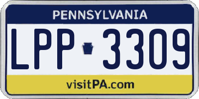 PA license plate LPP3309