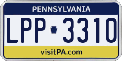 PA license plate LPP3310