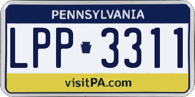 PA license plate LPP3311