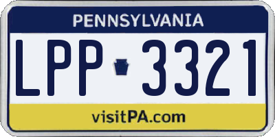 PA license plate LPP3321