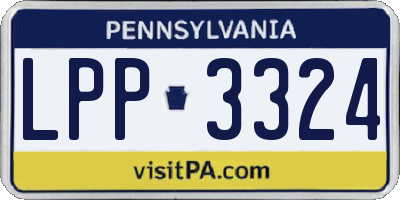 PA license plate LPP3324