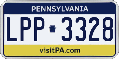 PA license plate LPP3328