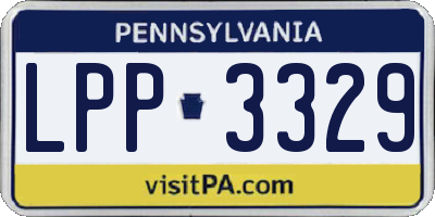 PA license plate LPP3329