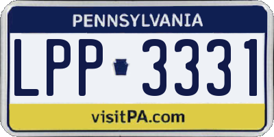 PA license plate LPP3331