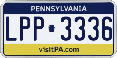 PA license plate LPP3336