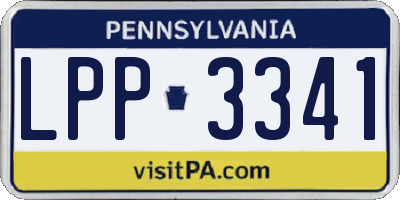 PA license plate LPP3341