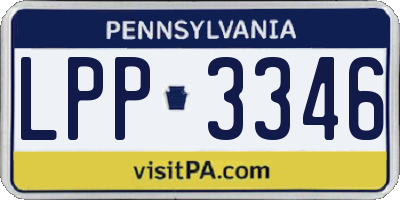 PA license plate LPP3346