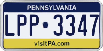 PA license plate LPP3347