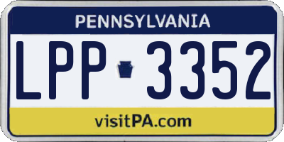 PA license plate LPP3352