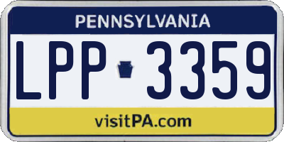 PA license plate LPP3359