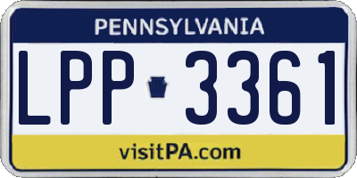 PA license plate LPP3361