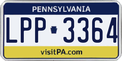 PA license plate LPP3364