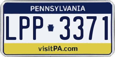 PA license plate LPP3371