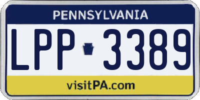 PA license plate LPP3389