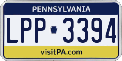 PA license plate LPP3394