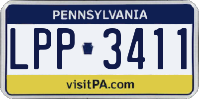 PA license plate LPP3411