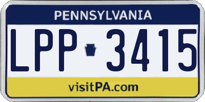 PA license plate LPP3415