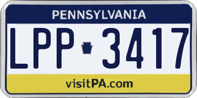PA license plate LPP3417