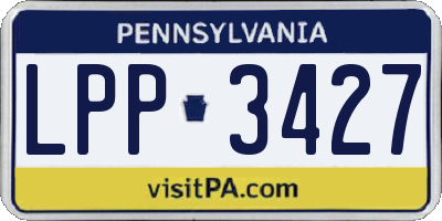 PA license plate LPP3427