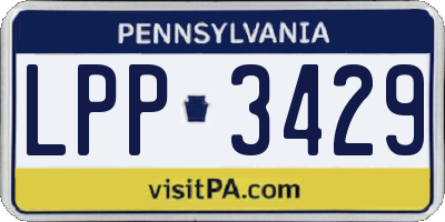PA license plate LPP3429