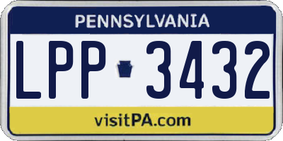 PA license plate LPP3432