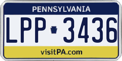 PA license plate LPP3436