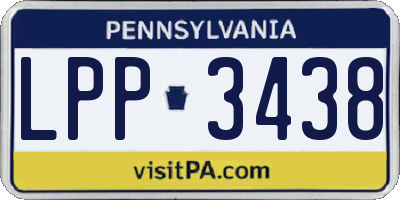 PA license plate LPP3438
