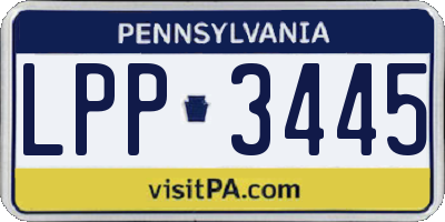 PA license plate LPP3445
