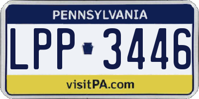 PA license plate LPP3446