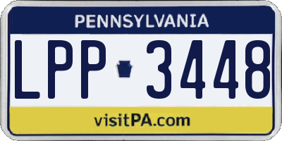 PA license plate LPP3448