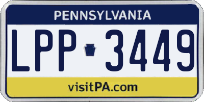 PA license plate LPP3449
