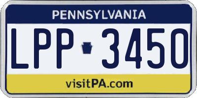 PA license plate LPP3450
