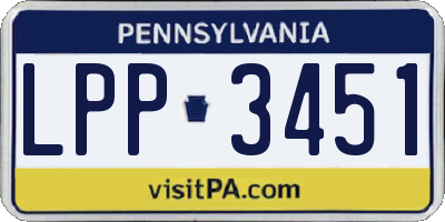 PA license plate LPP3451