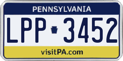 PA license plate LPP3452